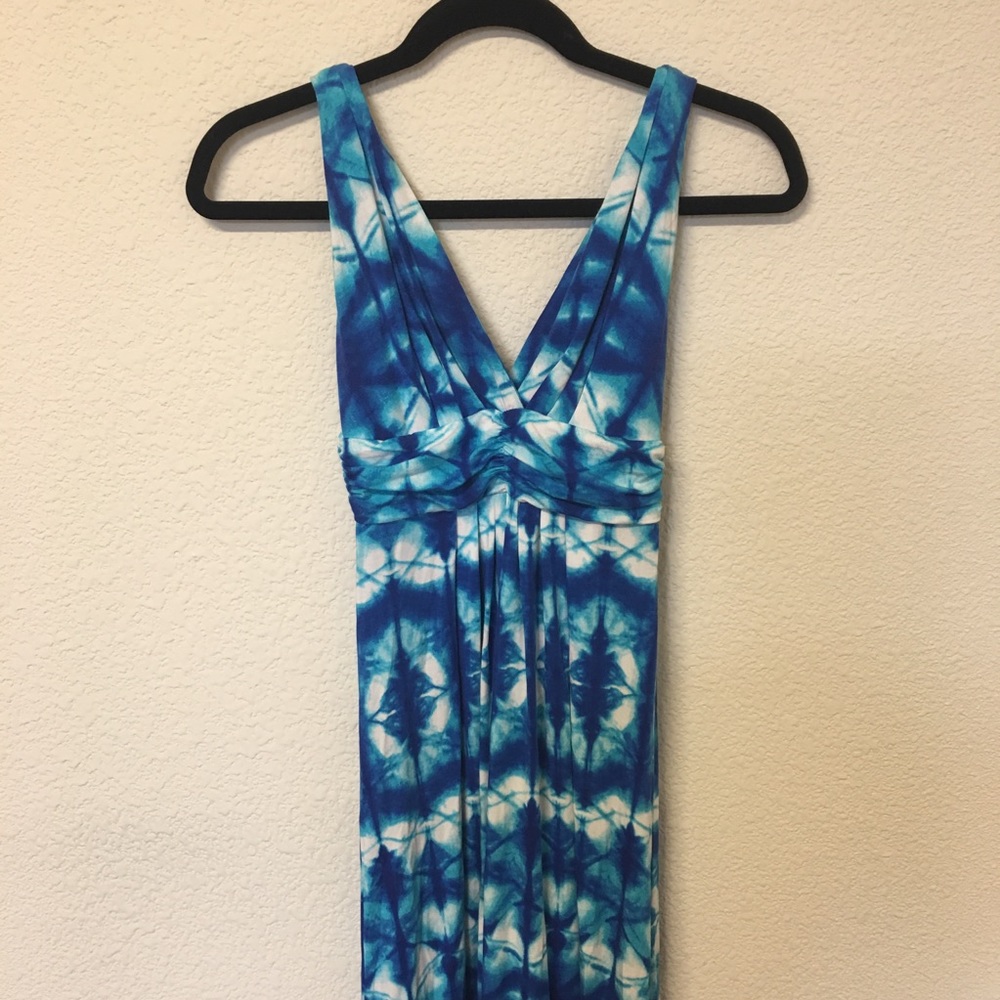 FINAL PRICE Tart Blue and White Tie Dye Maxi Dress